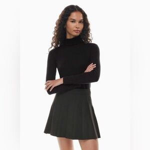 Aritzia Sunday Best SZ XL Soft Fine Ribbed Long Sleeve Turtleneck Sweater Black